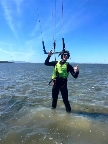 Happy kiter after a lesson
